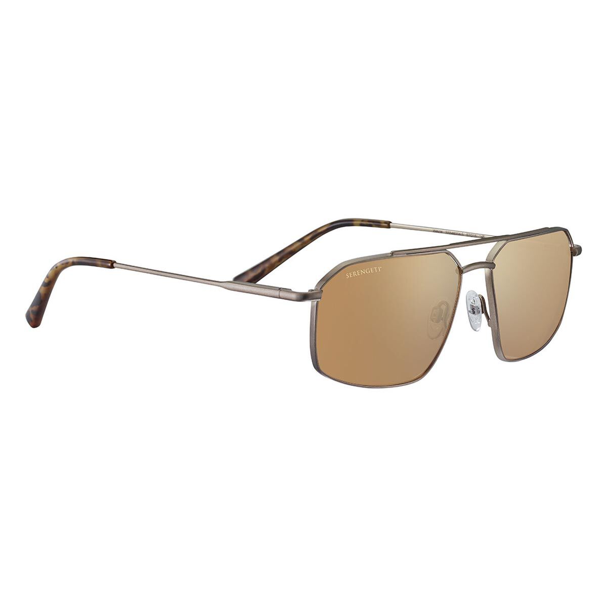 Serengeti Sunglasses with Bronze Frame and Amber Lenses Serengeti SS599005 Brushed Bronze Frames l Mineral Polarized  main image 3