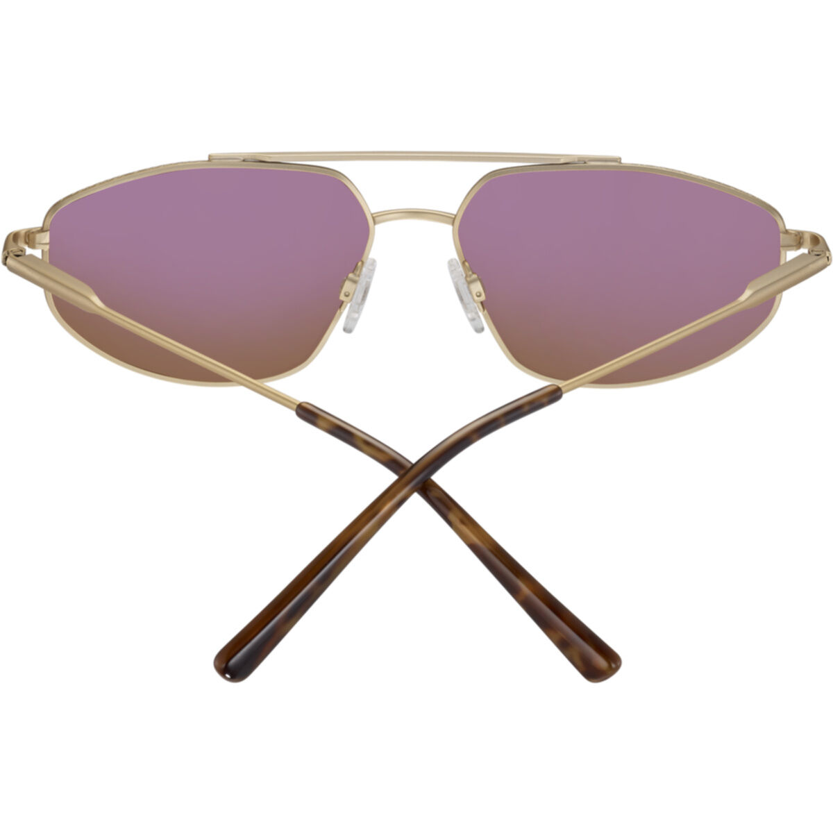 Angular Squared Flat Top Pilots Color Mirror Metal Sunglasses 