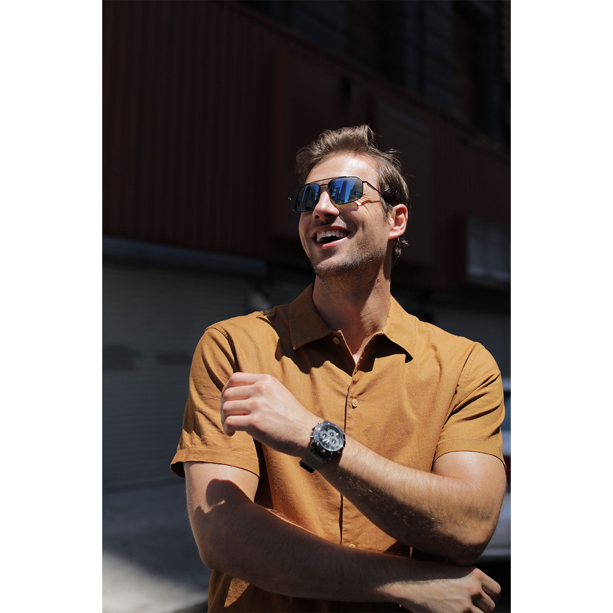 WAYNE, Shiny Dark Gunmetal-Mineral Polarized 555nm Blue Cat 2 to 3, hi-res image number null